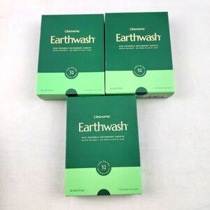 NWT Cleanomic Earthwash Eco-friendly detergent sheets scent free 96 sheets